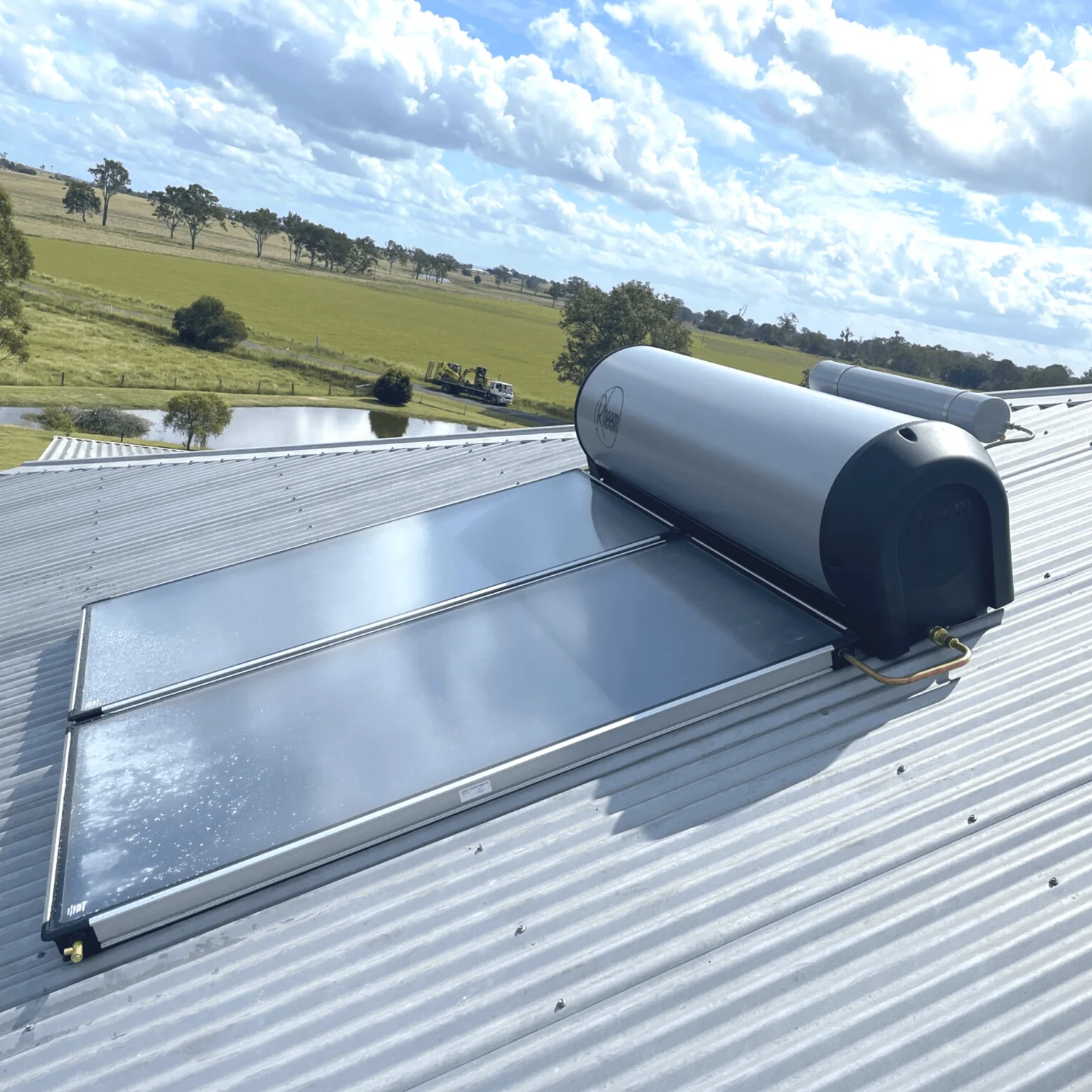 Solar panel on roof