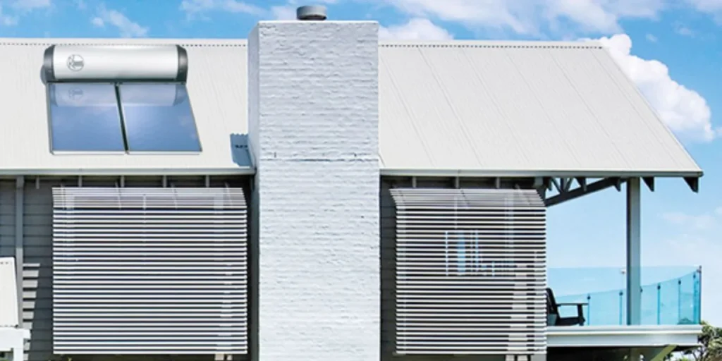 Solar panels on roof